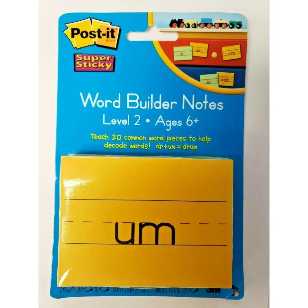 Post-it English Vocabulary Notes Level 2 Ages 6+ Word Builder Notes New U113